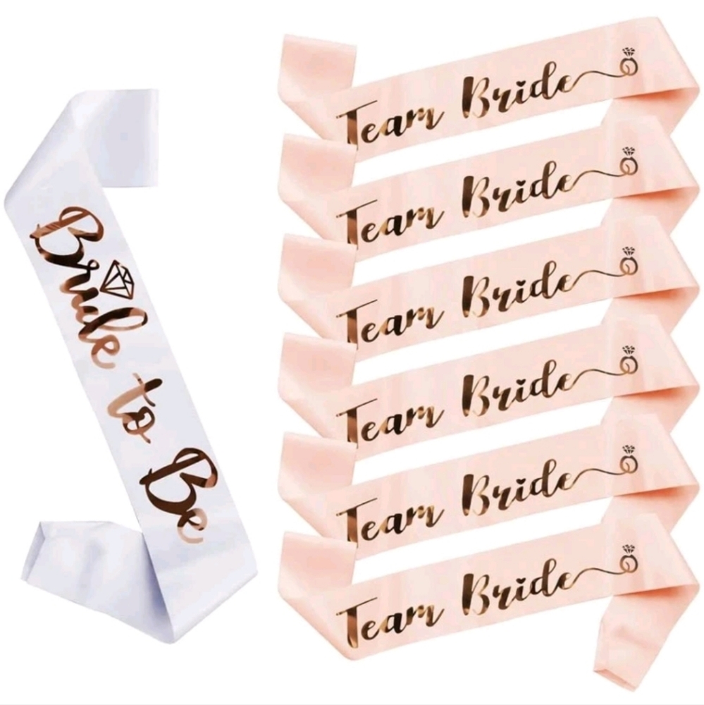 7pcs. Bride to Be Sash Set